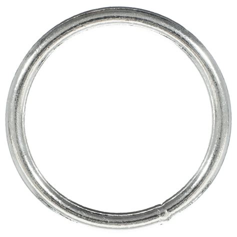 Craft County Nickel Plated 2 Inch Welded Steel O Ring Multiple Pack