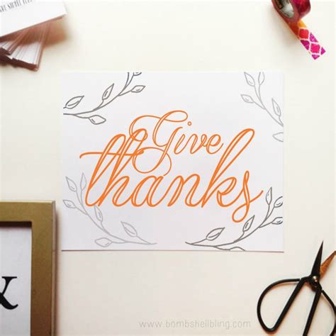 GIVE THANKS Printable - Bombshell Bling