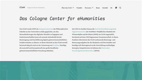 Das Cologne Center For Ehumanities Cceh