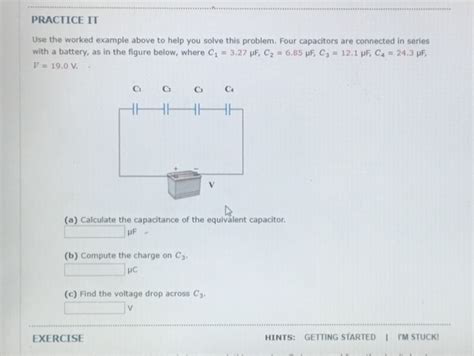 Solved Example Four Capacitors Connected In Series Goal Chegg