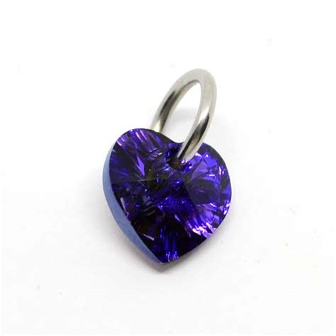 Swarovski Xilion Herz Kristall Anh Nger Crystal Heliotrope Mit