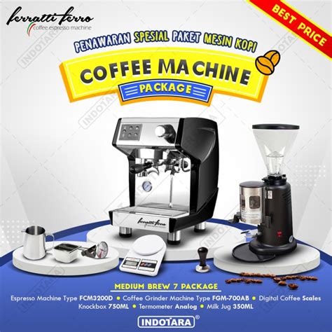 Jual Paket Mesin Kopi Espresso Mesin Kopi Ferratti Ferro Medium