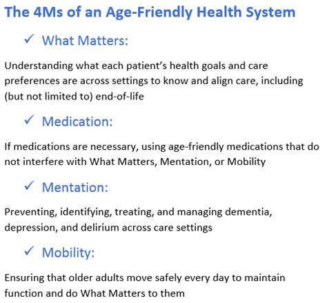 Discovering The 4ms A Framework For Creating Age Friendly Health