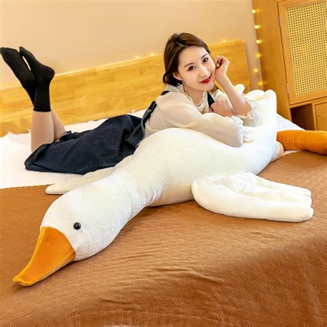 Cheap Big Goose Doll Big White Geese Sleeping Pillow On Bed Pillow