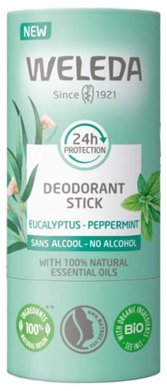 Déodorant stick Eucalyptus menthe poivrée Weleda déodorant naturel