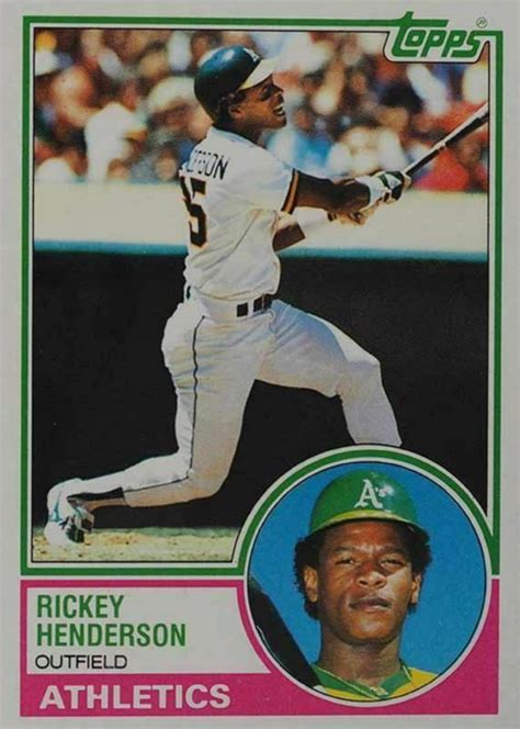 Rickey Henderson 1983 Topps 180 Base Price Guide Sports Card Investor