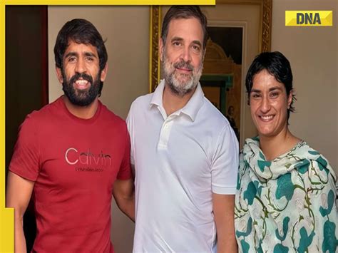 Rahul Gandhi Meets Olympians Vinesh Phogat Bajrang Punia Ahead Of