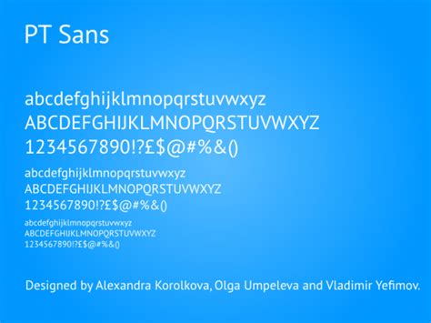 PT Sans Font Family Free - Free Fonts