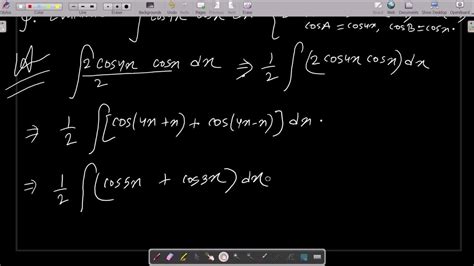 Find Integral ∫ Cos4x Cosx Dx Youtube