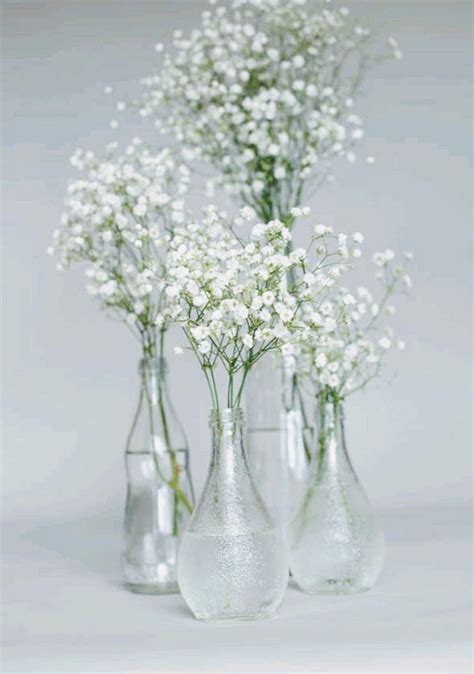 Simple Babys Breath Wedding Wedding Centerpieces Diy Wedding