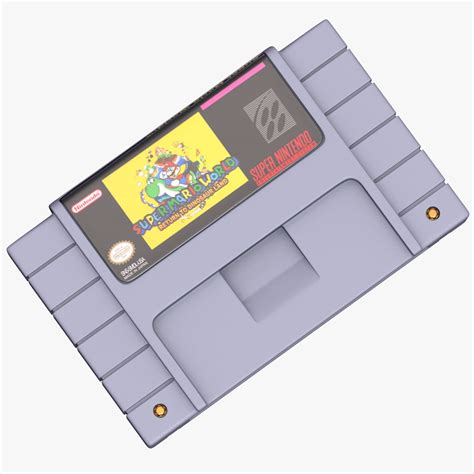 SNES Cartridge Super Mario World Game 3D Model $44 - .fbx .obj .c4d ...