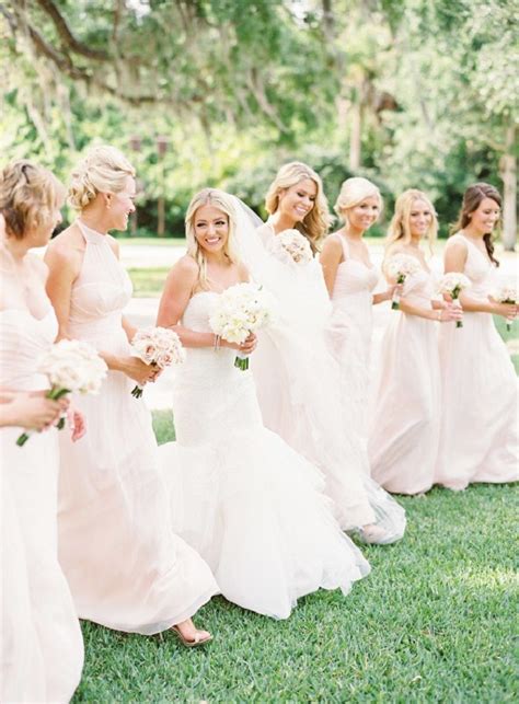 25 Blush Bridesmaid Dresses Wedding Inspiration