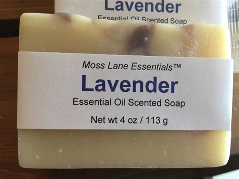 Lavender Essential Oil Scented Cold Process Soap With Shea Butter 4 Oz