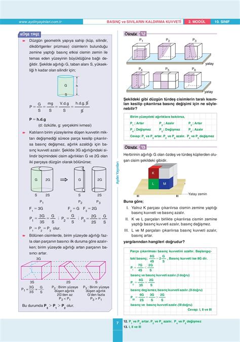 Suyun Kaldırma Kuvveti 5