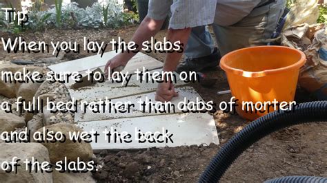 Pointing Flagstones Or Patio Slabs How To Point Using A Damp Mix Of