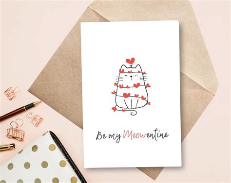 35+ Cute Cat Valentine’s Day Cards with Puns - Whiskers Magoo