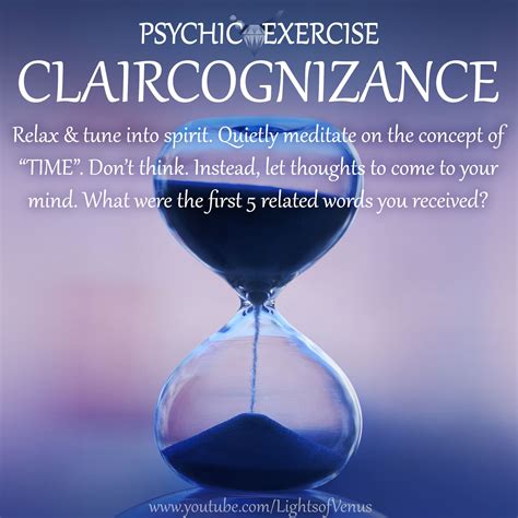 Clear Knowing Exercise Clairsentience Psychic Abilities Psychic Development Exercises