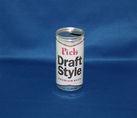 Vintage Piels Draft Style Premium Beer Can Pull Tab Aluminum Opened