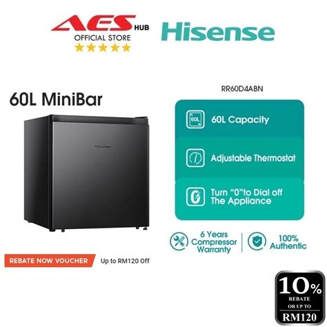 Hisense Fridge 60L Mini Refrigerator Single Door Mini Fridge Peti Sejuk