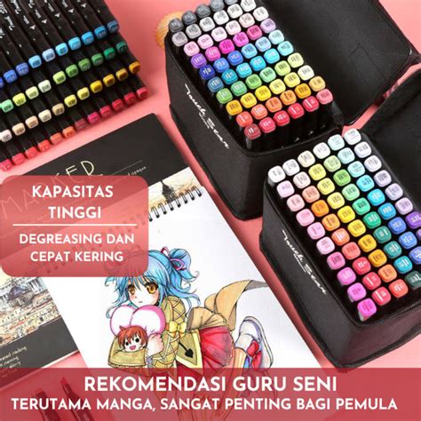 TouchFive 24 48 60 80 Warna Sketsa Spidol Umum General Marker Set