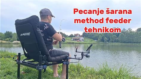 Pecanje šarana method feeder tehnikom jezero peca mladenovac YouTube