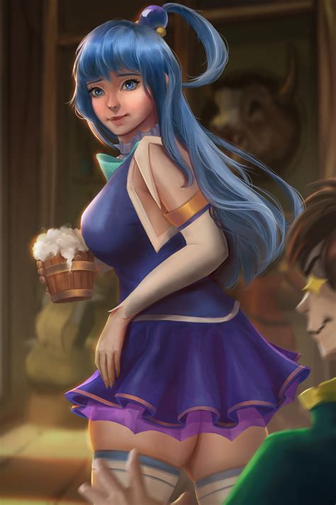 Aqua In Tavern Konosuba By Hornielle Hentai Foundry