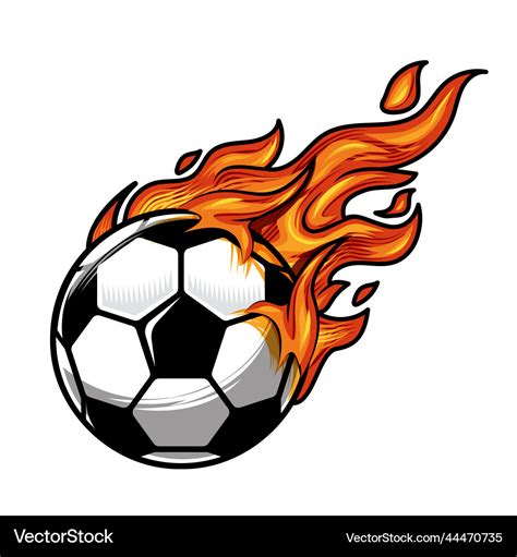 Soccer Ball Fire Clipart Free