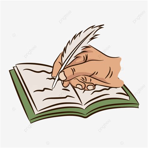 Libro De Escritura Con Ilustración De Vector De Pluma De Pluma Png