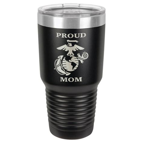 Proud Marines Mom Tumbler With Straw And Lid Coffee Mug Etsy