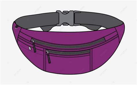 Illustration Of Fanny Pack Waist Pouch Street Template Inner Vector