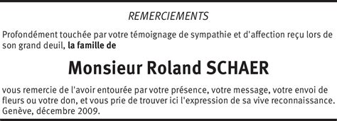 Roland Schaer Hommages