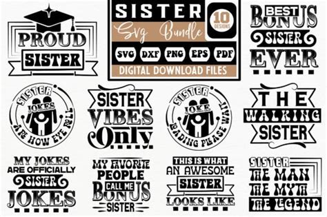 Sister Svg Bundle Graphic By Belysvgbundlefiles · Creative Fabrica