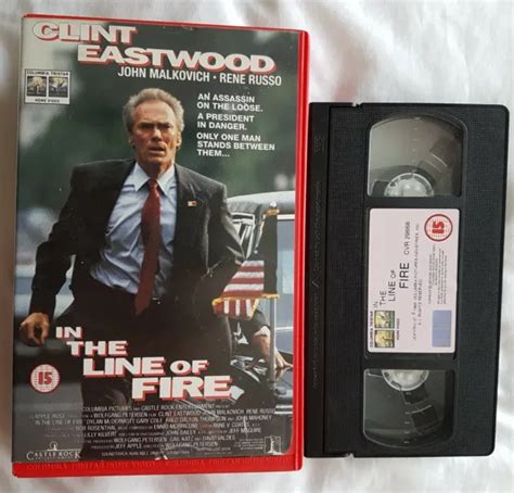 In The Line Of Fire Vhs Big Box Clint Eastwood Rene Russo John