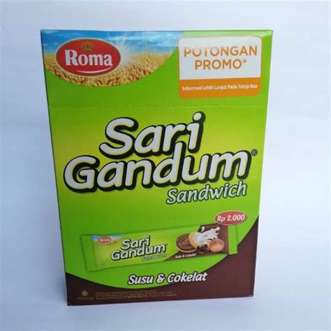 Jual Roma Sari Gandum Sandwich Coklat 39 Gr X 12 Pcs Shopee Indonesia