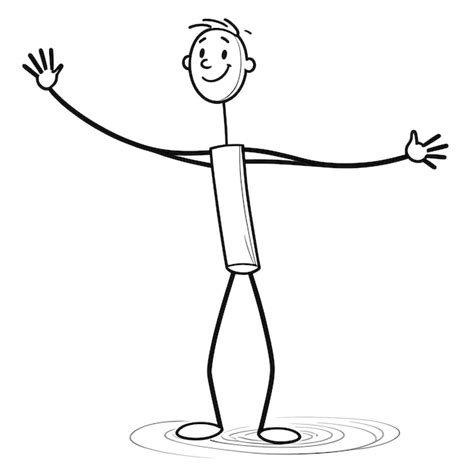 Premium Photo Cartoon Stick Figure Drawing Conceptual Illustration Of