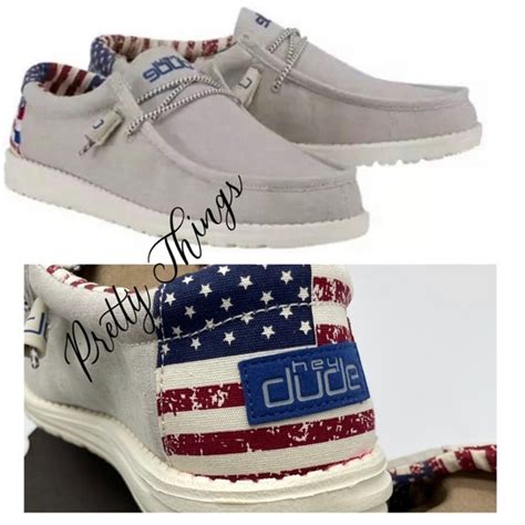 Hey Dude Shoes Nib Hey Dude Patriotic Wally Shoes Poshmark