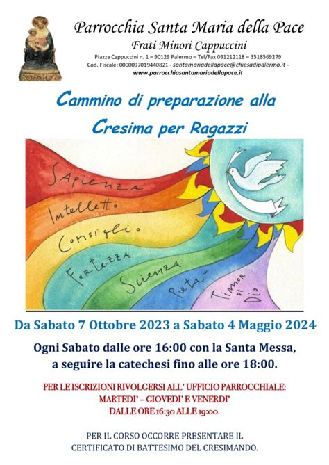 Corso Di Cresima Per I Ragazzi Parrocchia Santa Maria Della