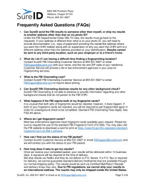 Fillable Online Frequently Asked Questions Faqs Sureid Fax