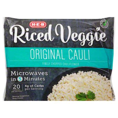 H E B Frozen Riced Veggie Original Cauliflower Rice 12 Oz Central