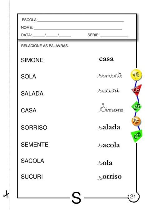 Palavra Com A Letra S - Atividades com a Letra S