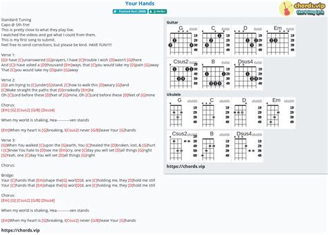 Chord Your Hands Tab Song Lyric Sheet Guitar Ukulele Chords Vip