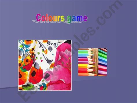 Esl English Powerpoints Colours Game