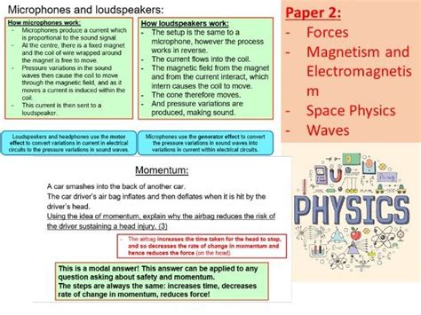 Aqa Gcse Physics Paper 2 Powerpoints Revisionteaching Teaching