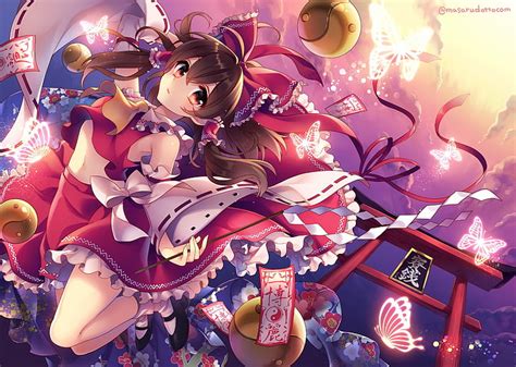 Hd Wallpaper Anime Touhou Reimu Hakurei Wallpaper Flare