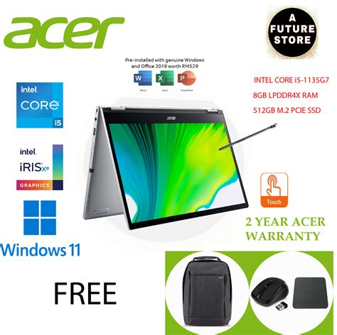 Acer Spin 3 SP313 51N 50QS 13 3 WQXGA 2K 2 In 1 Touch Laptop Pure