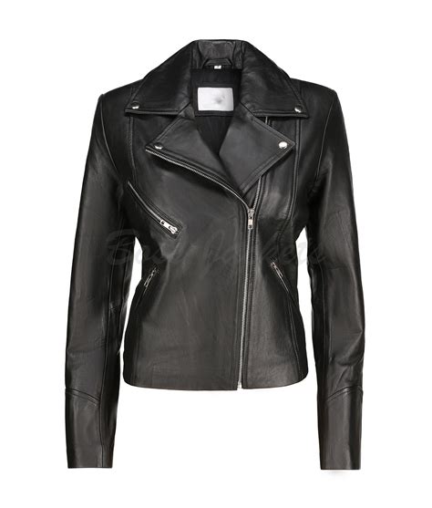 Emily Black Leather Jacket | NYC Jackets