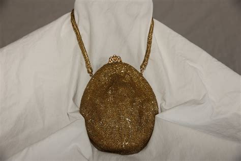 Vintage Walborg Gold Beaded Evening Bag Handmade Purse Etsy