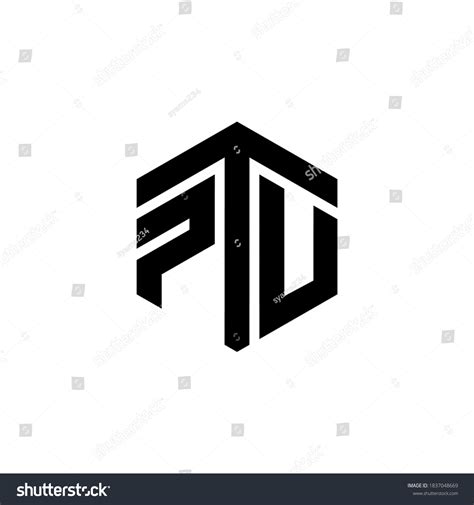 Initial Ptu Letter Logo Design Polygon Stock Vector (Royalty Free ...