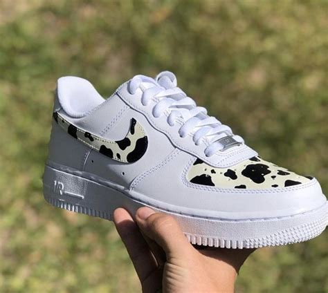 Custom Nike Af1 Cow Print Etsy Custom Af1 Custom Nikes Nike Af1