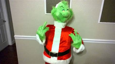 Mean Bad Gemmy Lifesize Animated Singing Dancing Grinch Prop Youtube